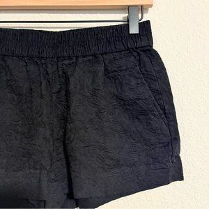 J. Crew Factory Black Jacquard Pull On Boardwalk Shorts 3" Mid Rise C2107 Sz 00